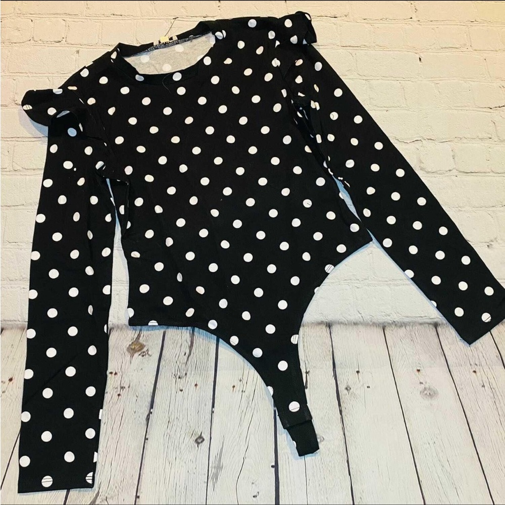 Black and White Polka Dot Bodysuit